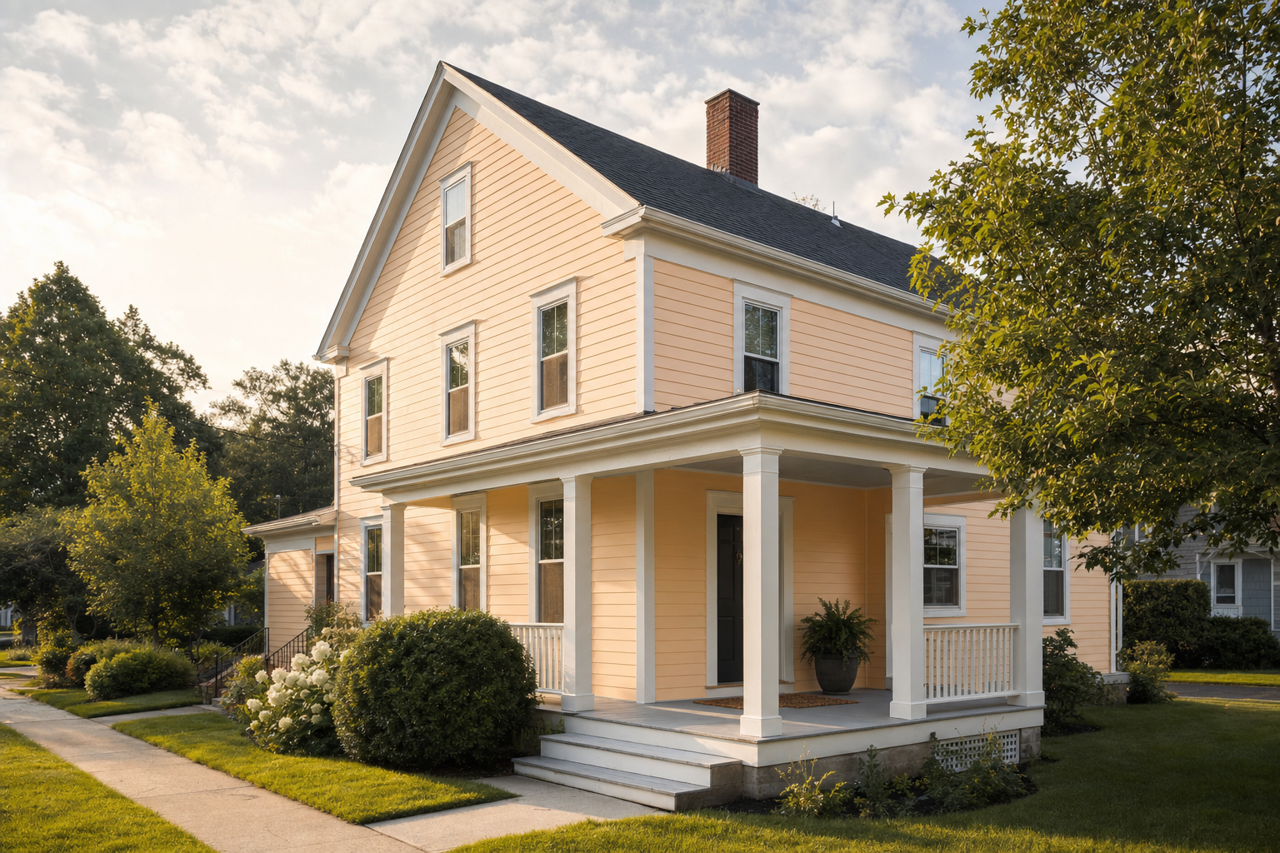 Orange by Benjamin Moore on exterior