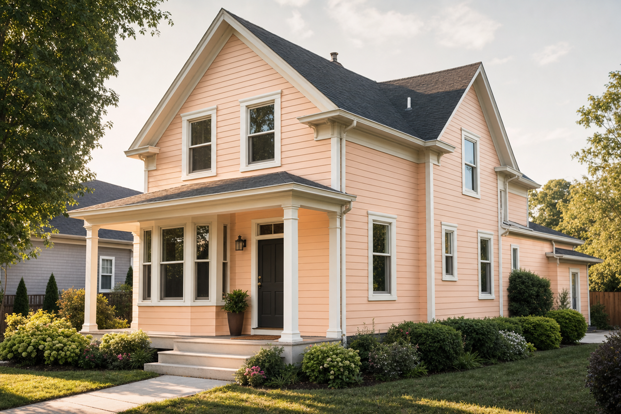 Pumpkin Mousse by Benjamin Moore on exterior