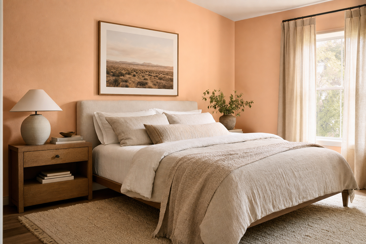 Pumpkin Mousse by Benjamin Moore on interiors