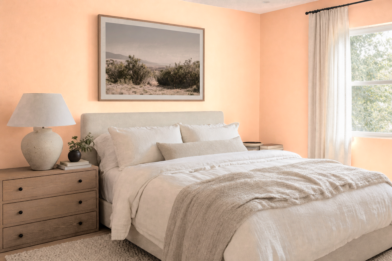 Orange by Benjamin Moore on interiors