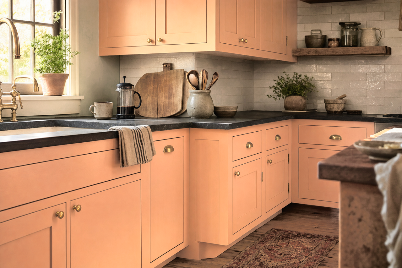 Myrtle by Benjamin Moore on cabinets