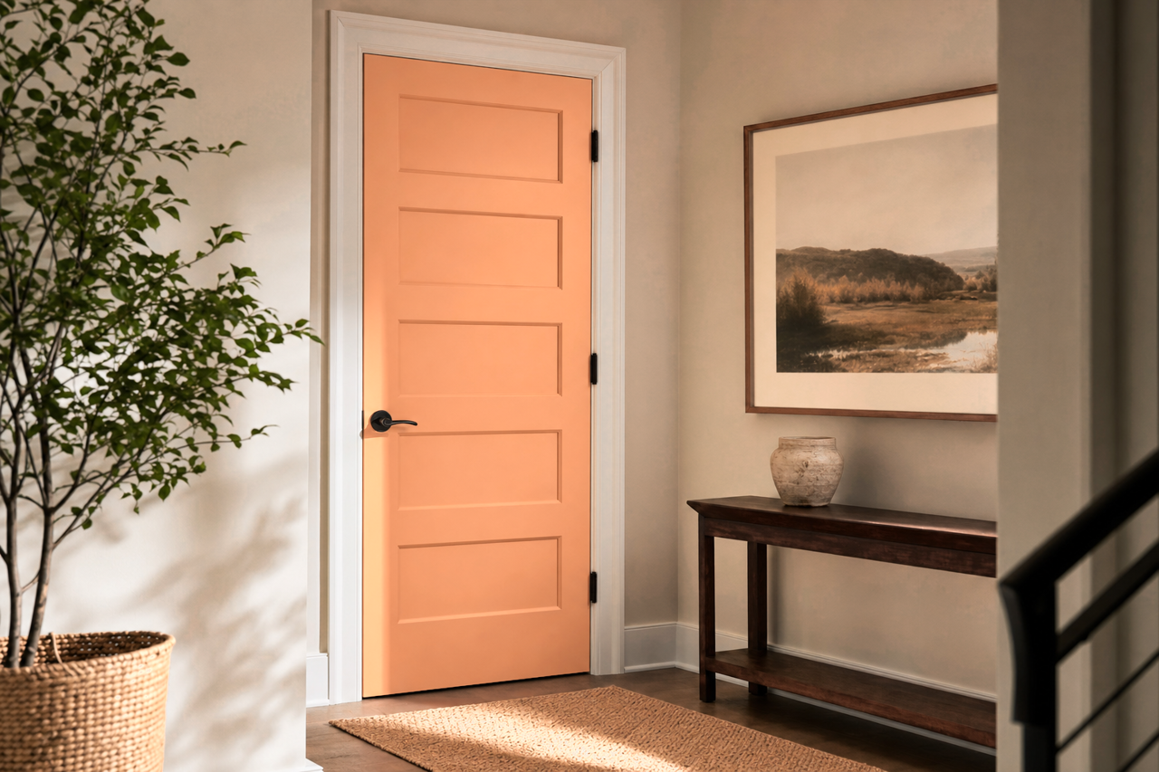 Myrtle by Benjamin Moore on interior-doors