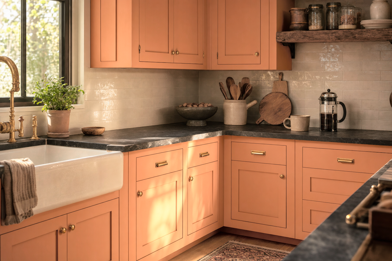 Vegetable by Benjamin Moore on cabinets