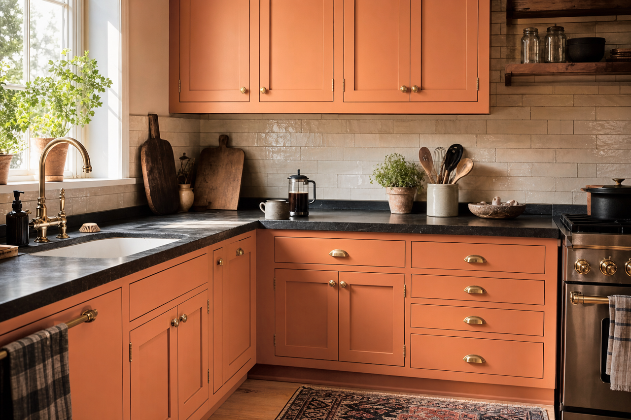 Pennies by Benjamin Moore on cabinets