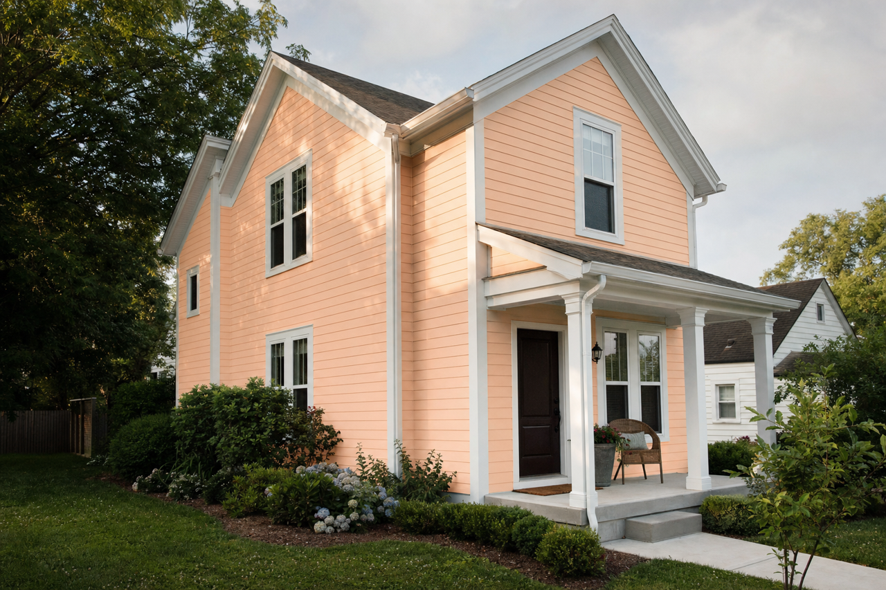 Rosebud by Benjamin Moore on exterior