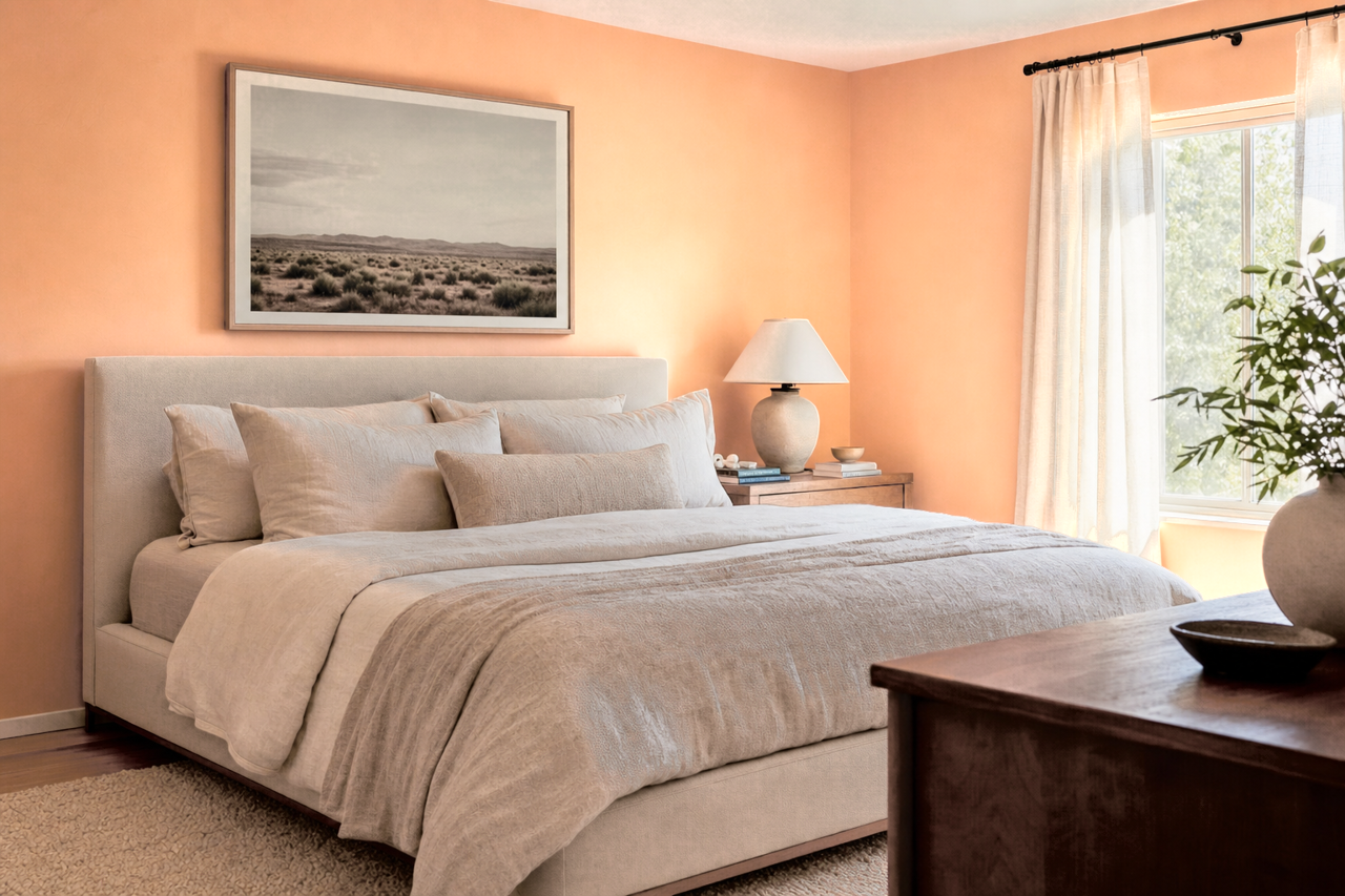 Del Ray Peach by Benjamin Moore on interiors
