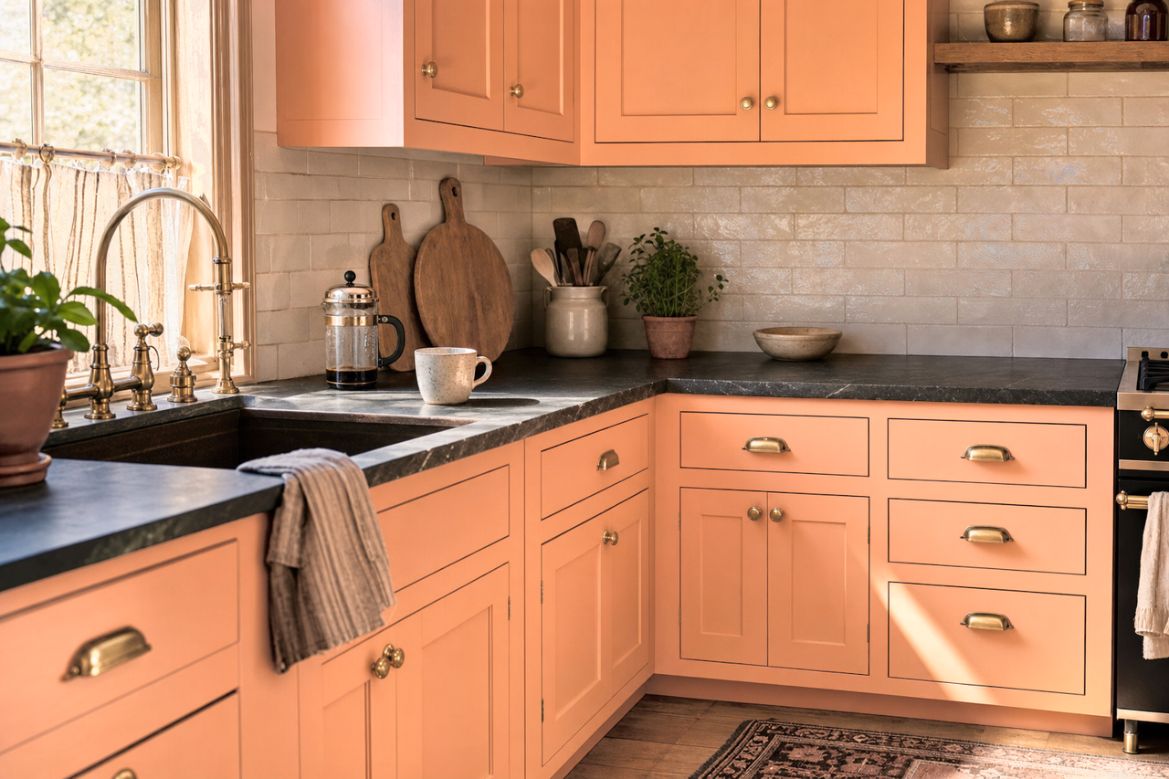 Succulent by Benjamin Moore on cabinets