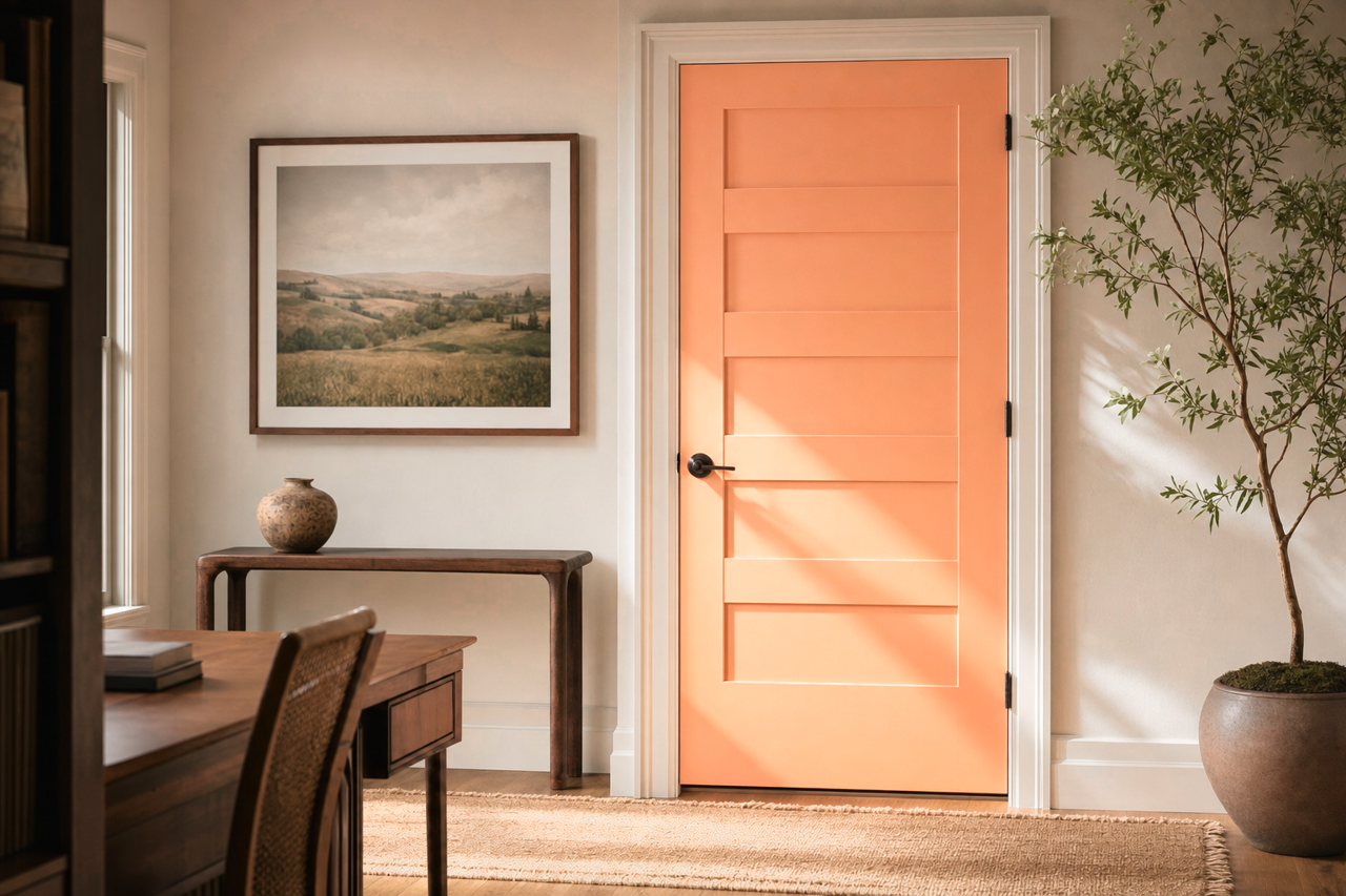 Succulent by Benjamin Moore on interior-doors