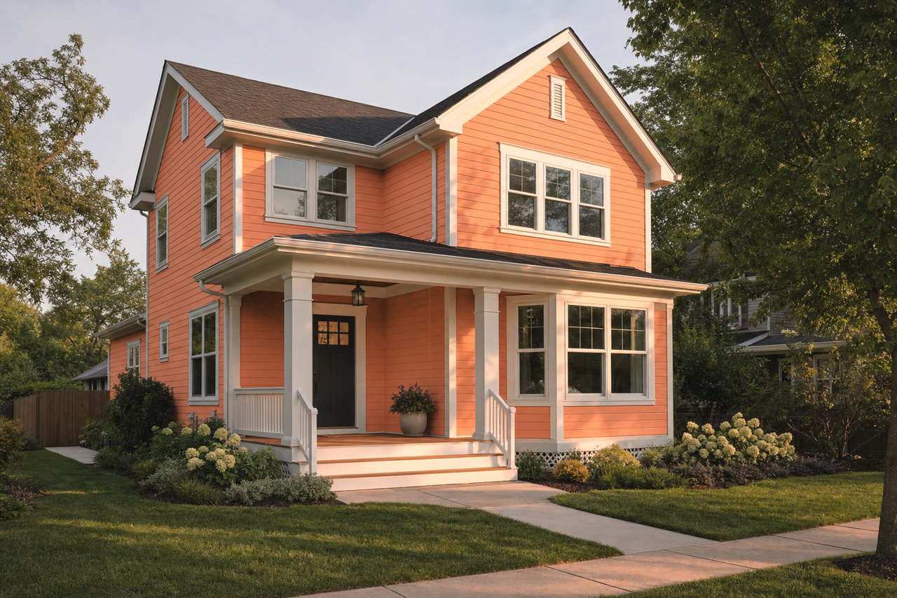 Golden Cherry by Benjamin Moore on exterior