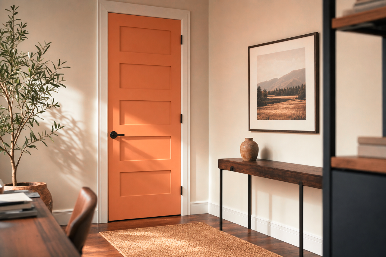 Golden Cherry by Benjamin Moore on interior-doors