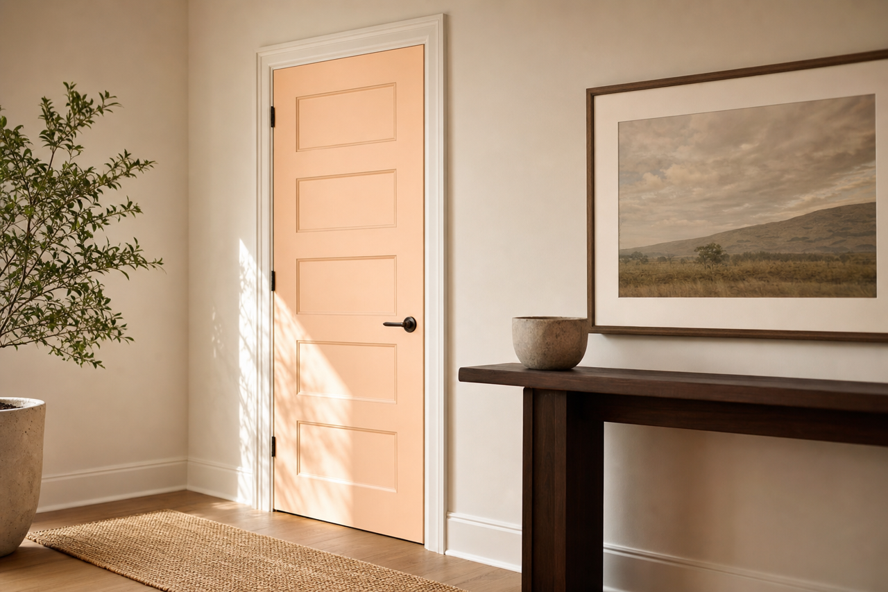 Cameo Rose by Benjamin Moore on interior-doors