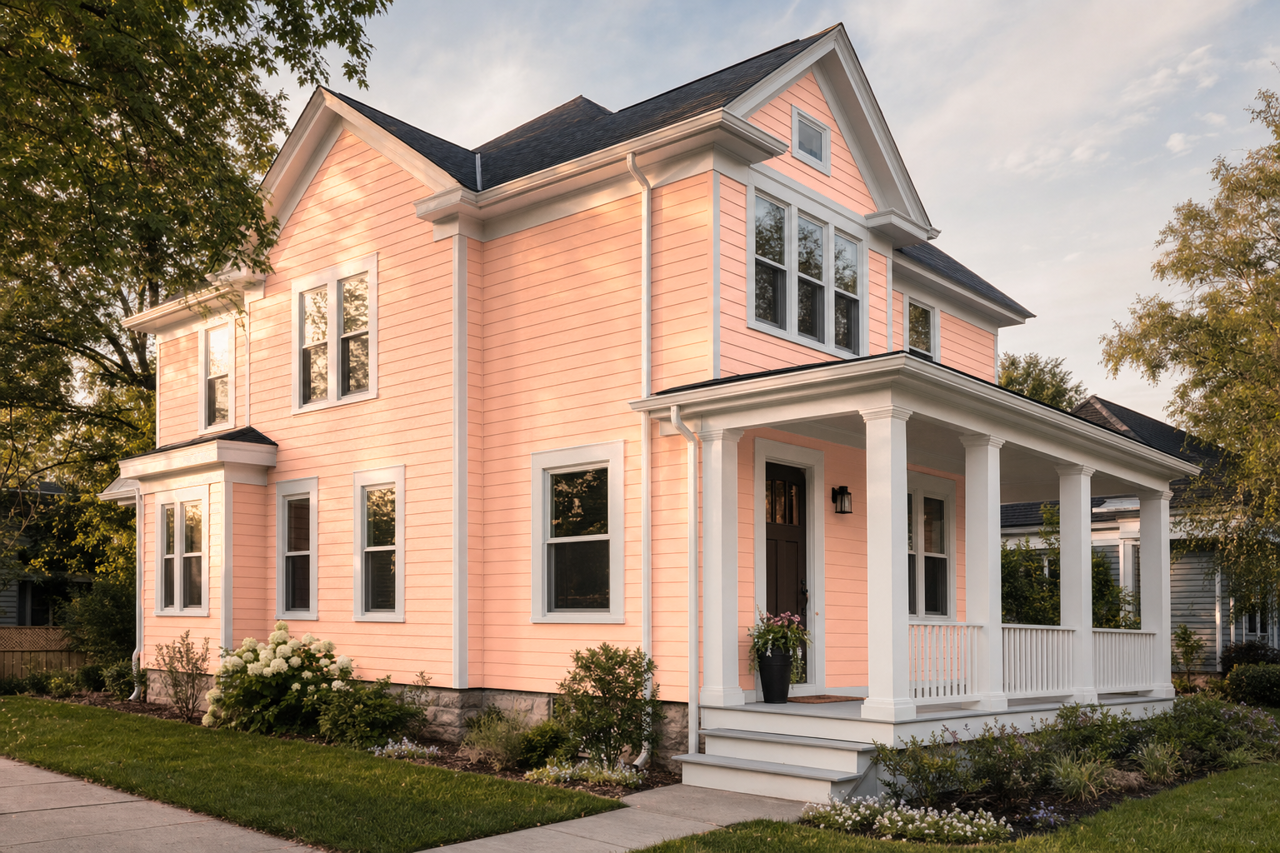 Amber by Benjamin Moore on exterior
