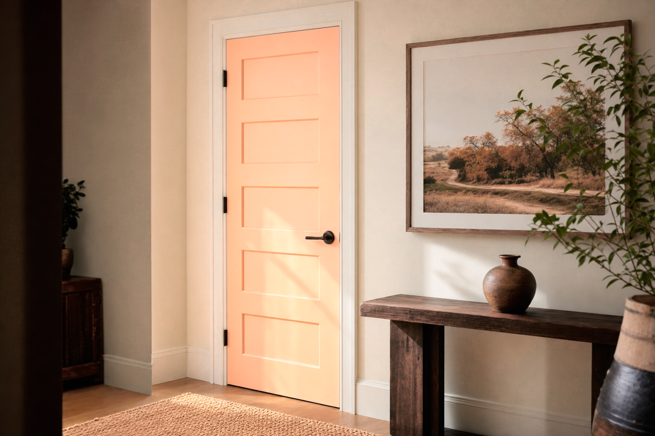 Amber by Benjamin Moore on interior-doors