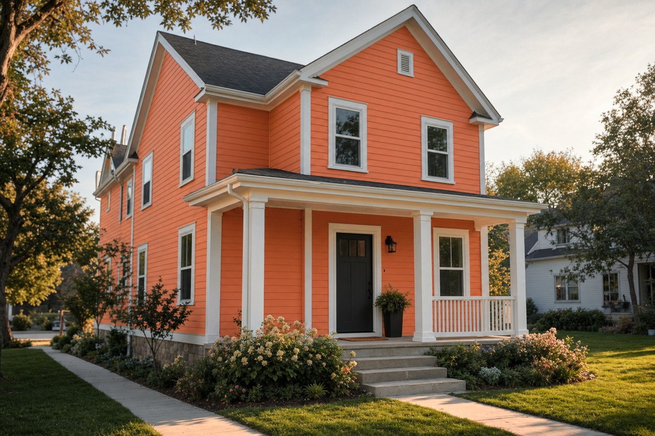 Corlsbud by Benjamin Moore on exterior
