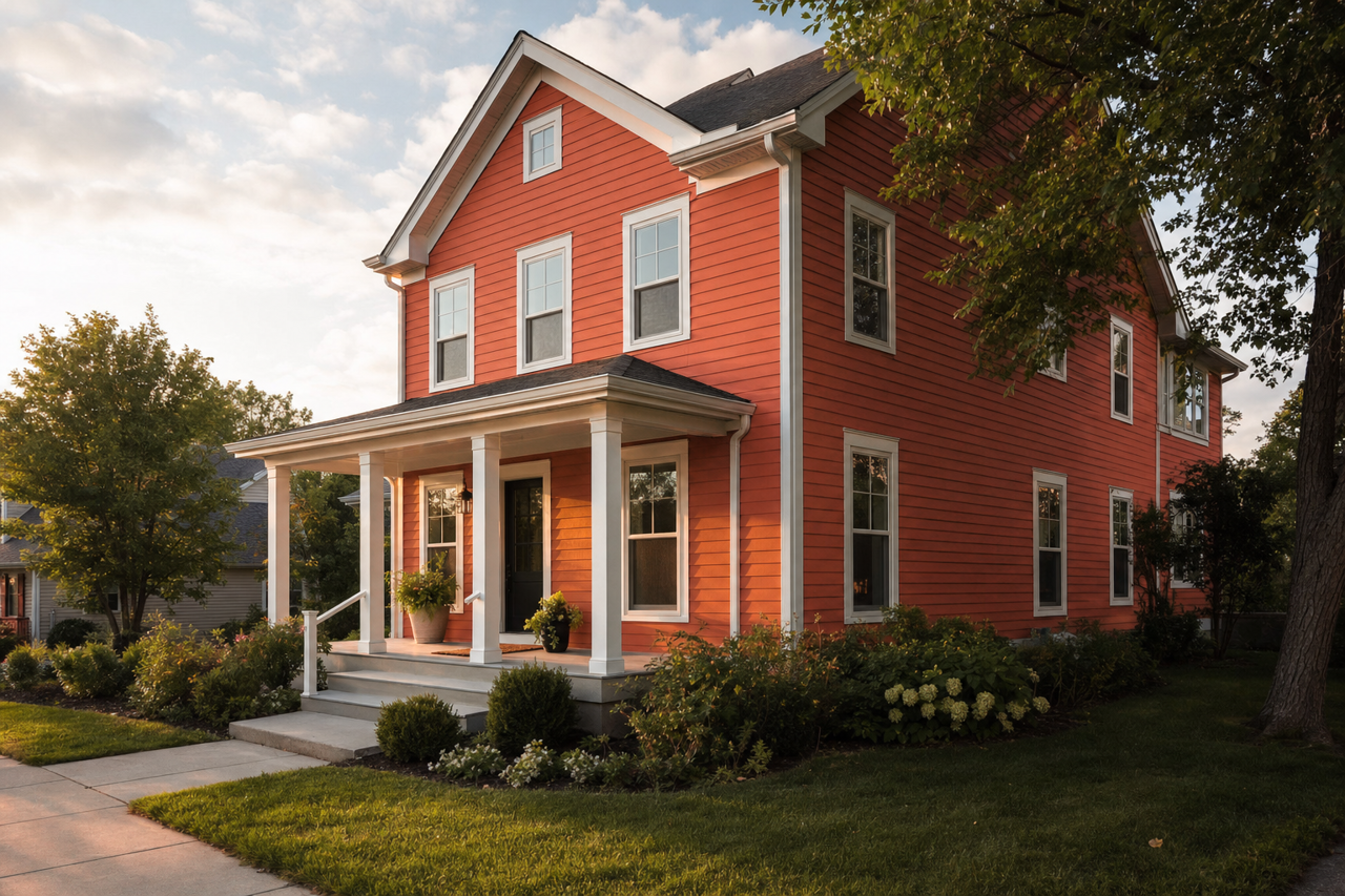 Fiery Opal by Benjamin Moore on exterior