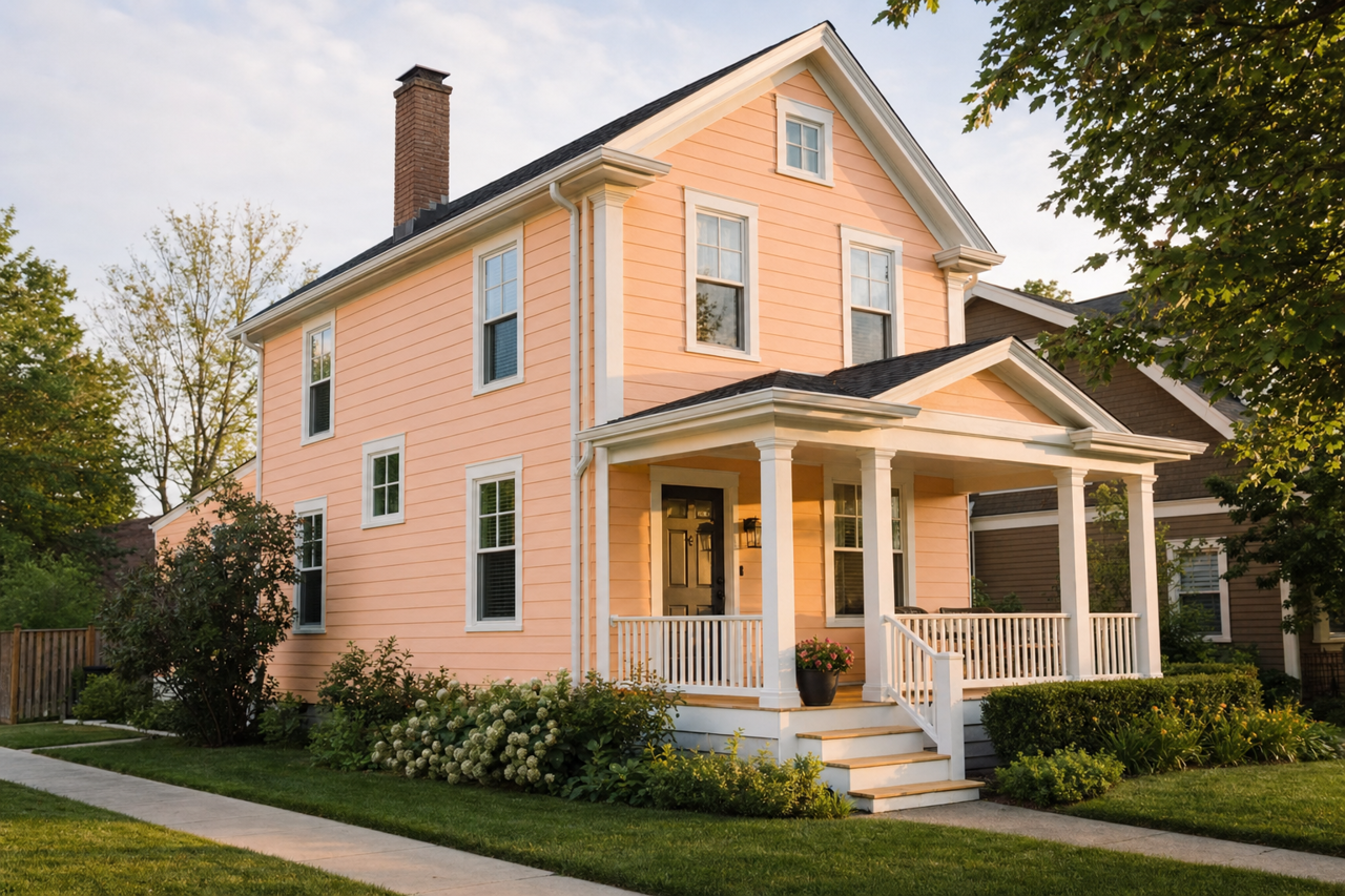 Daylily by Benjamin Moore on exterior