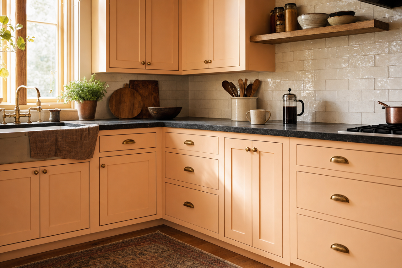 Juno by Benjamin Moore on cabinets