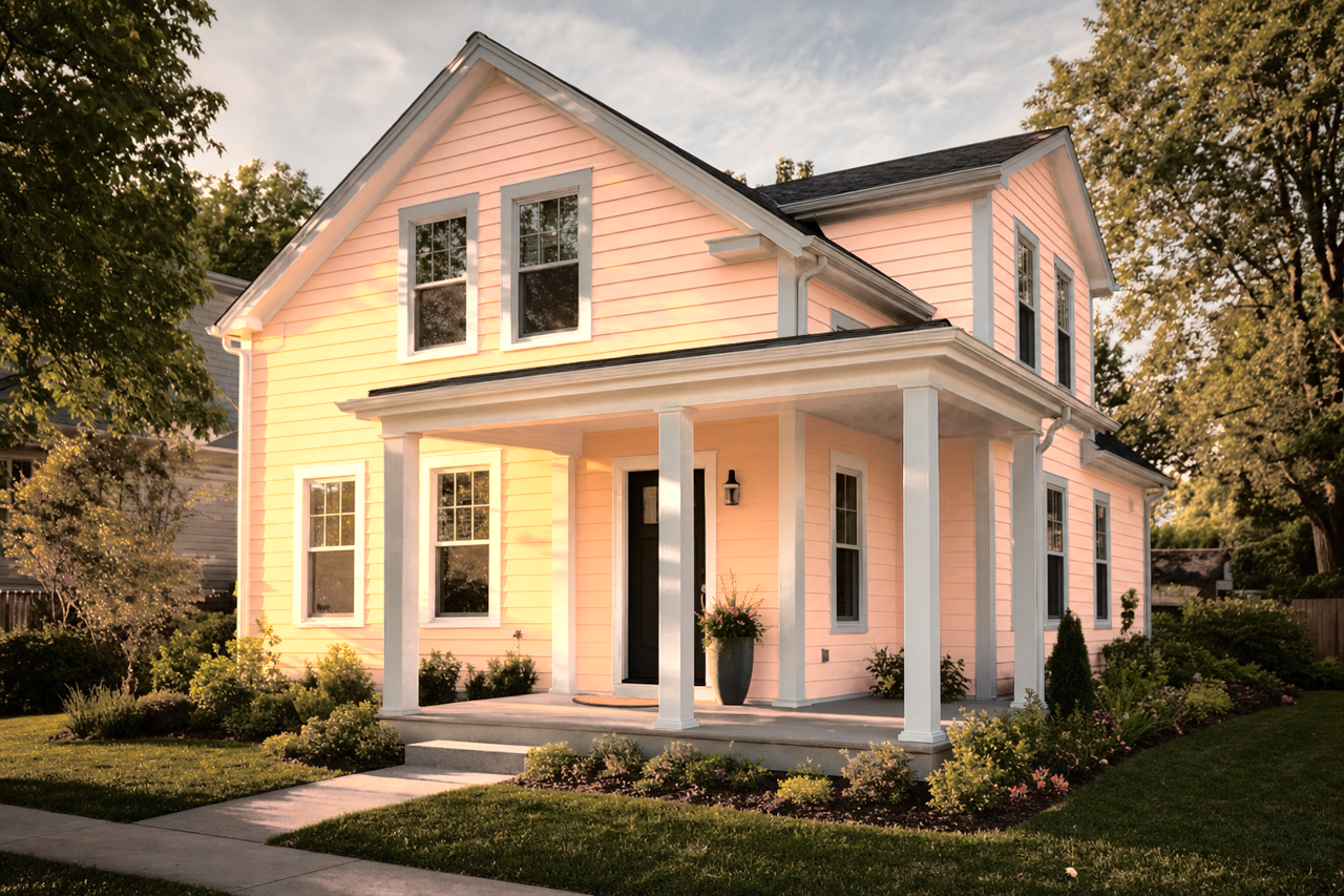 Summer Peach Tree by Benjamin Moore on exterior