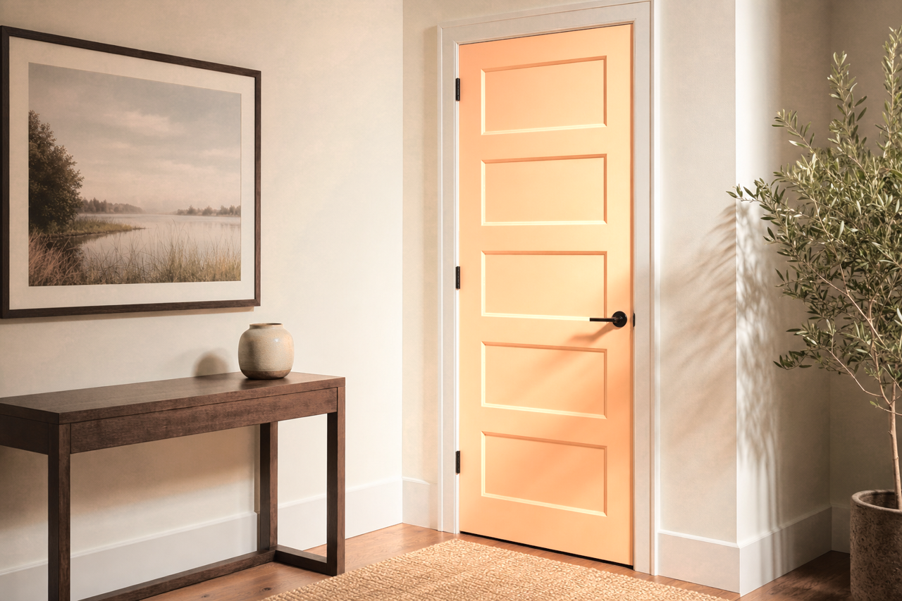 Summer Peach Tree by Benjamin Moore on interior-doors