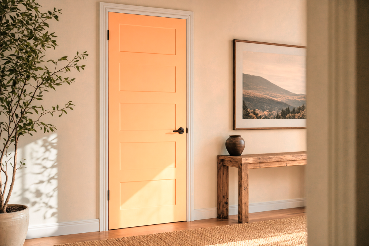 Tooty by Benjamin Moore on interior-doors
