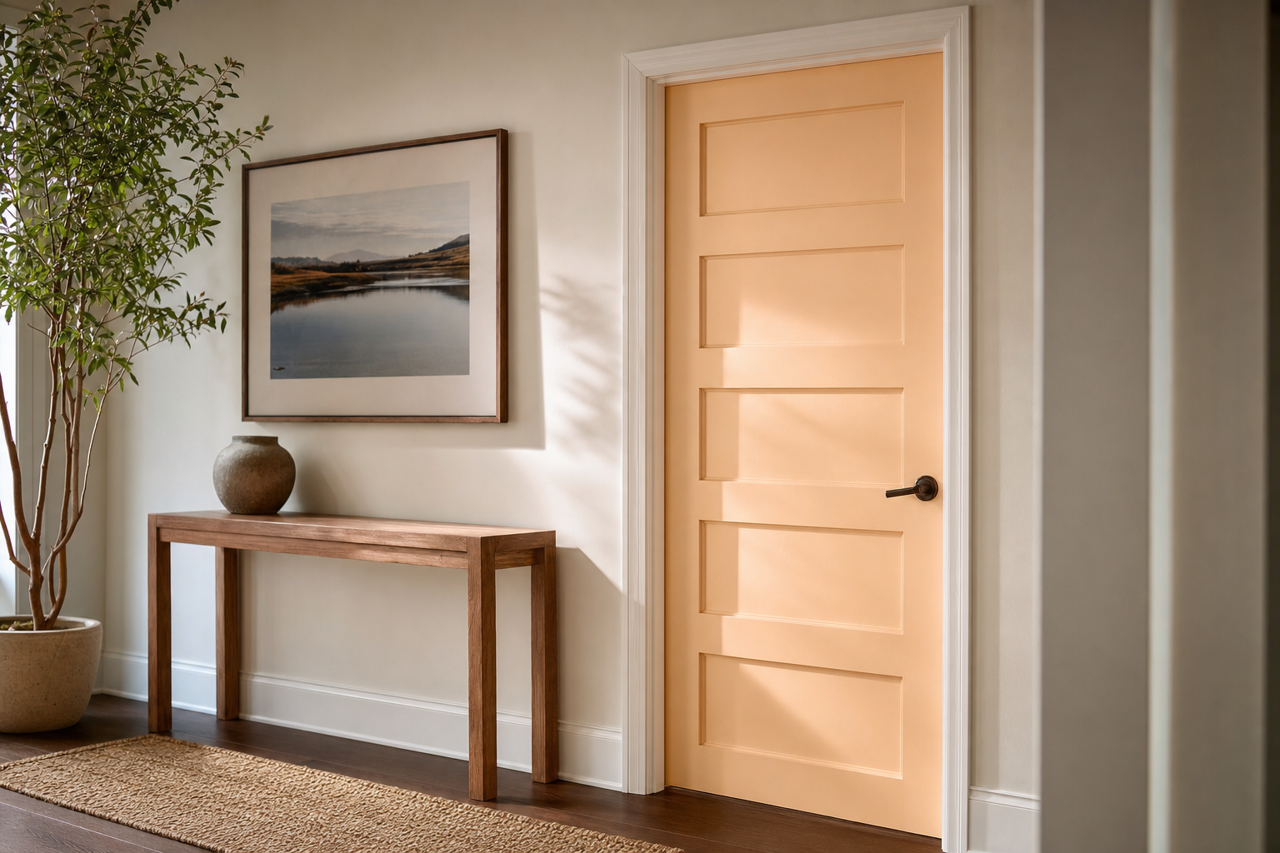 Winter Melon by Benjamin Moore on interior-doors