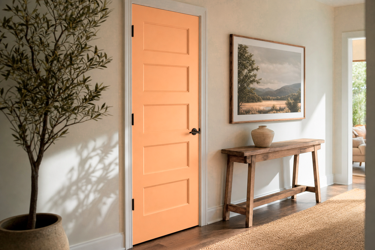 Hugs by Benjamin Moore on interior-doors