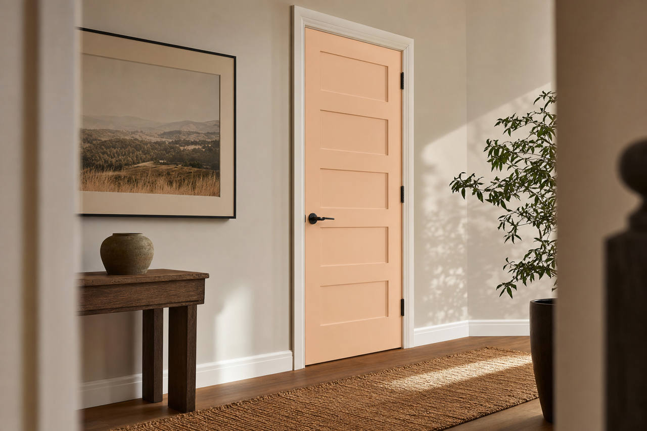 Golden by Benjamin Moore on interior-doors