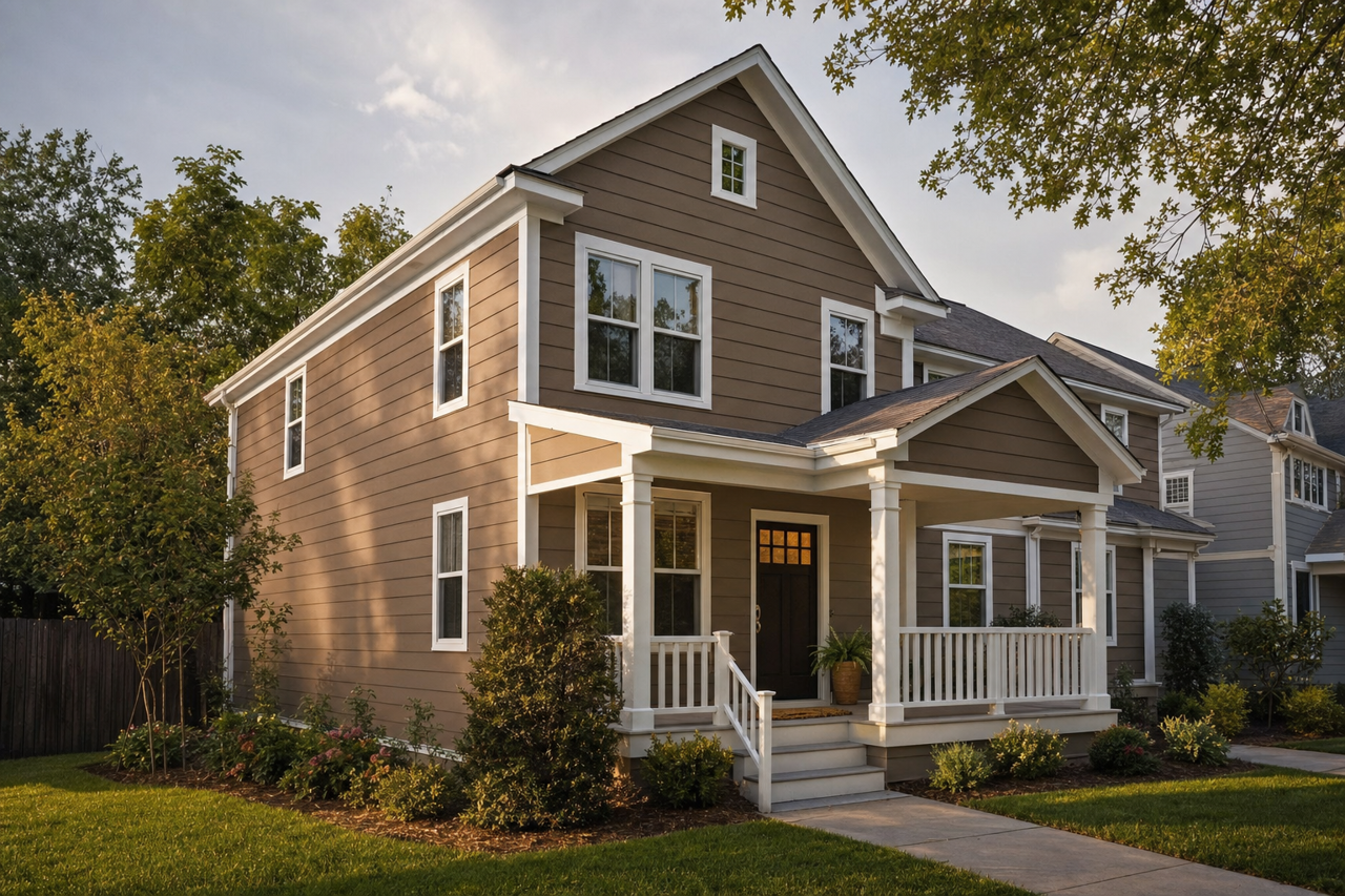 Northwood Brown by Benjamin Moore on exterior