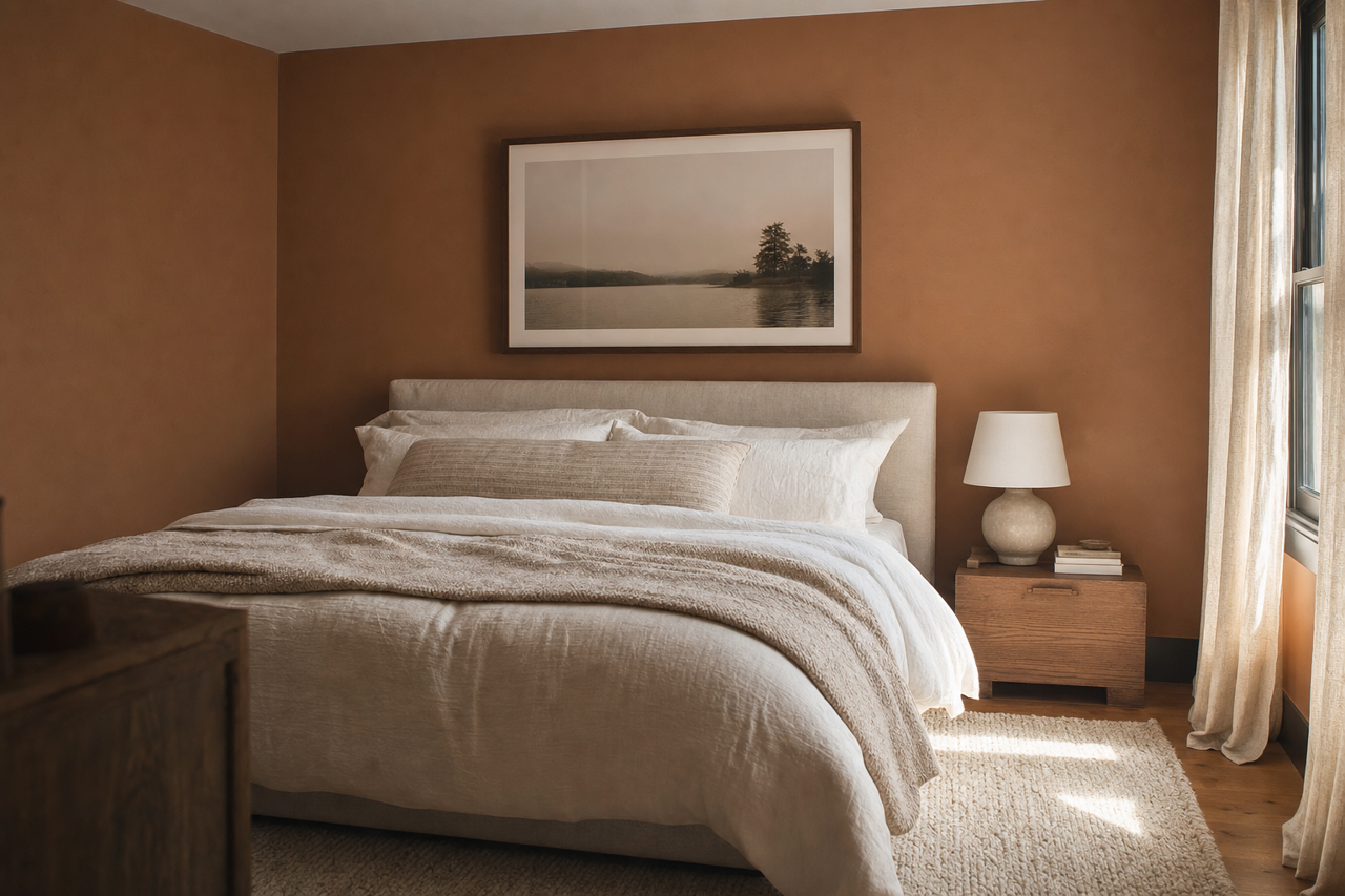Northwood Brown by Benjamin Moore on interiors