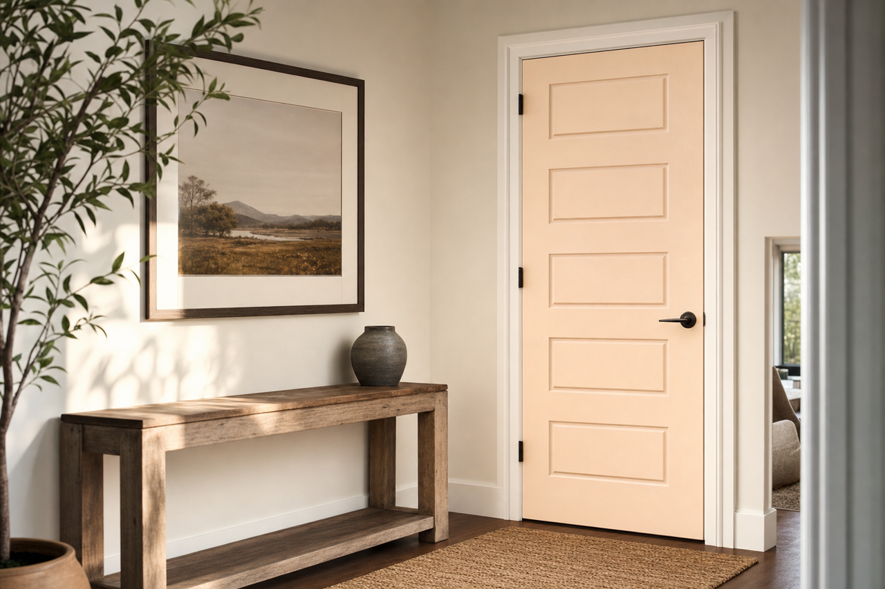 March Breeze by Valspar on interior-doors