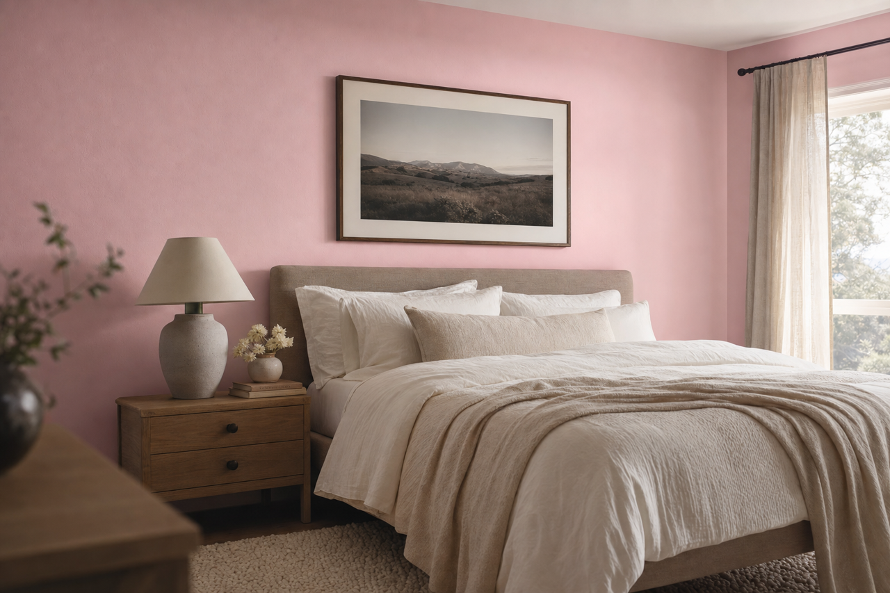 Pink Odyssey by Valspar on interiors