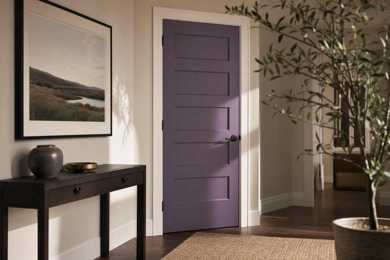 Velvet Beret by Valspar on interior-doors