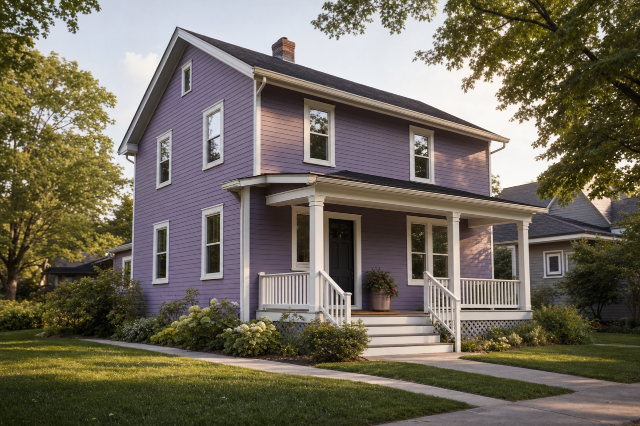 Purple Phantom by Valspar on exterior