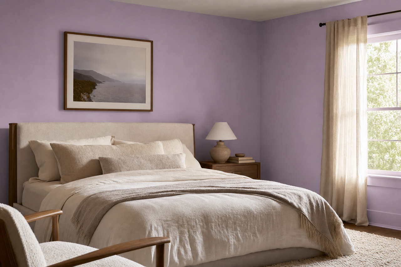 Fancy Pansy by Valspar on interiors
