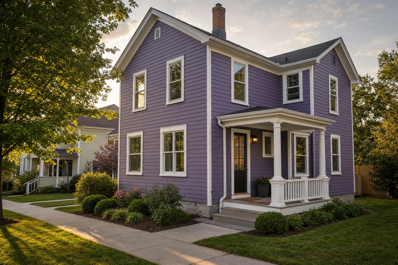Purple Valley by Valspar on exterior