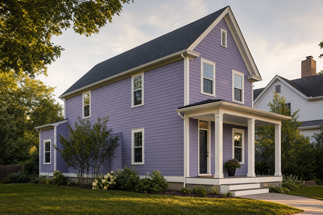 Purple Hills by Valspar on exterior