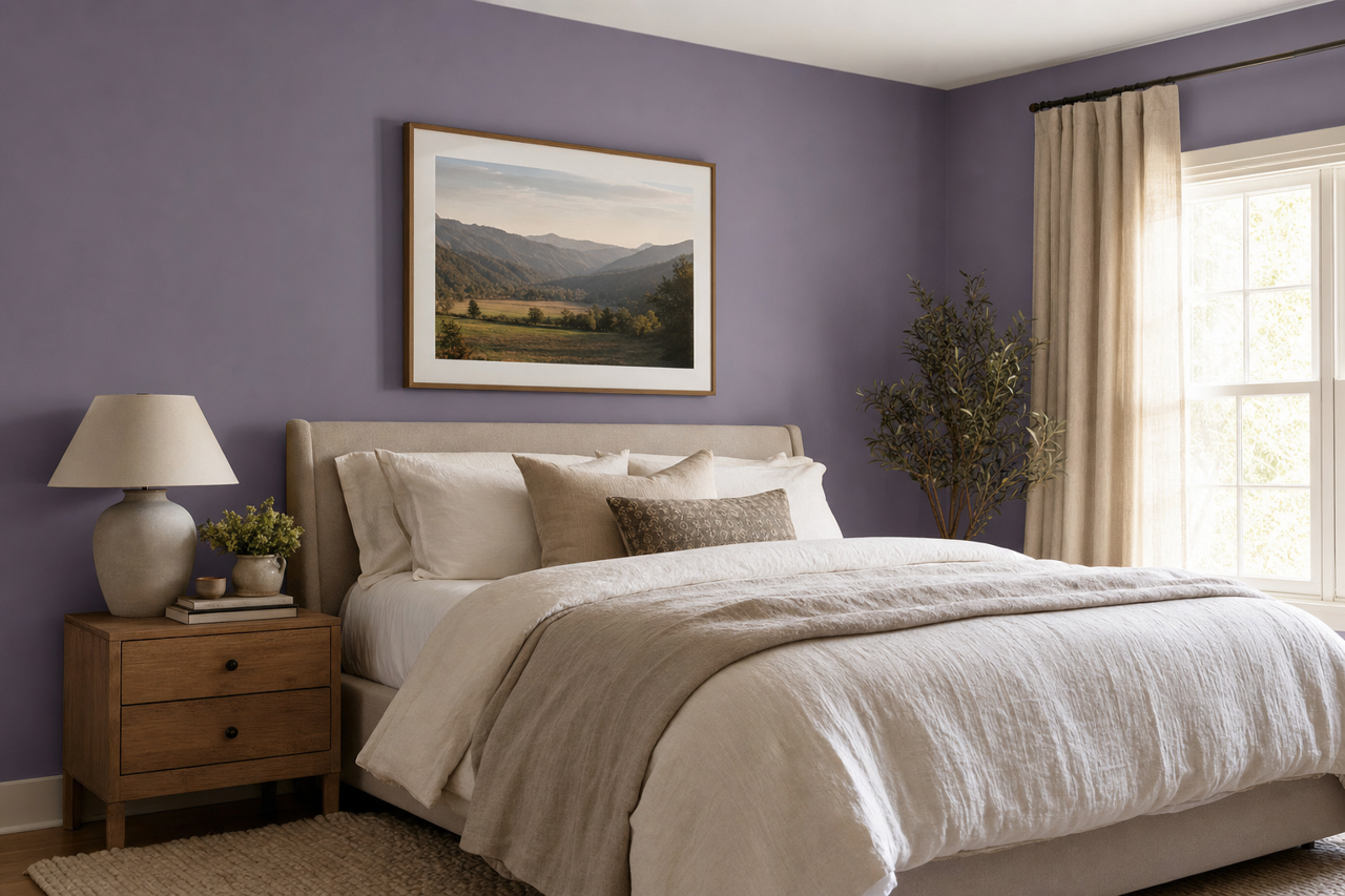 Purple Hills by Valspar on interiors
