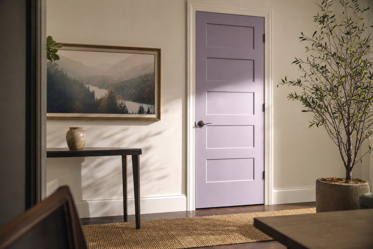 Iris Blossom by Valspar on interior-doors