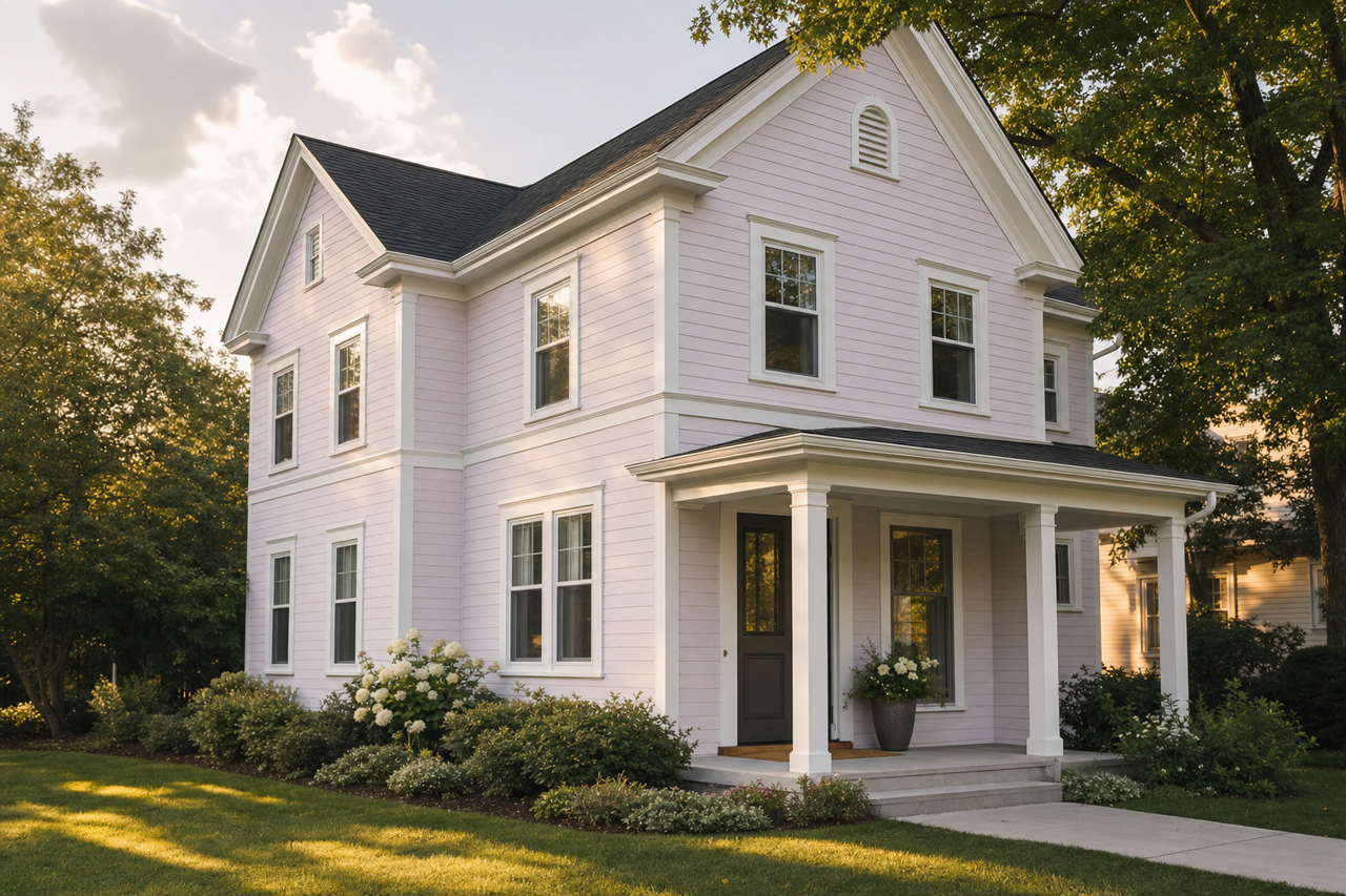 Cool Violet by Valspar on exterior