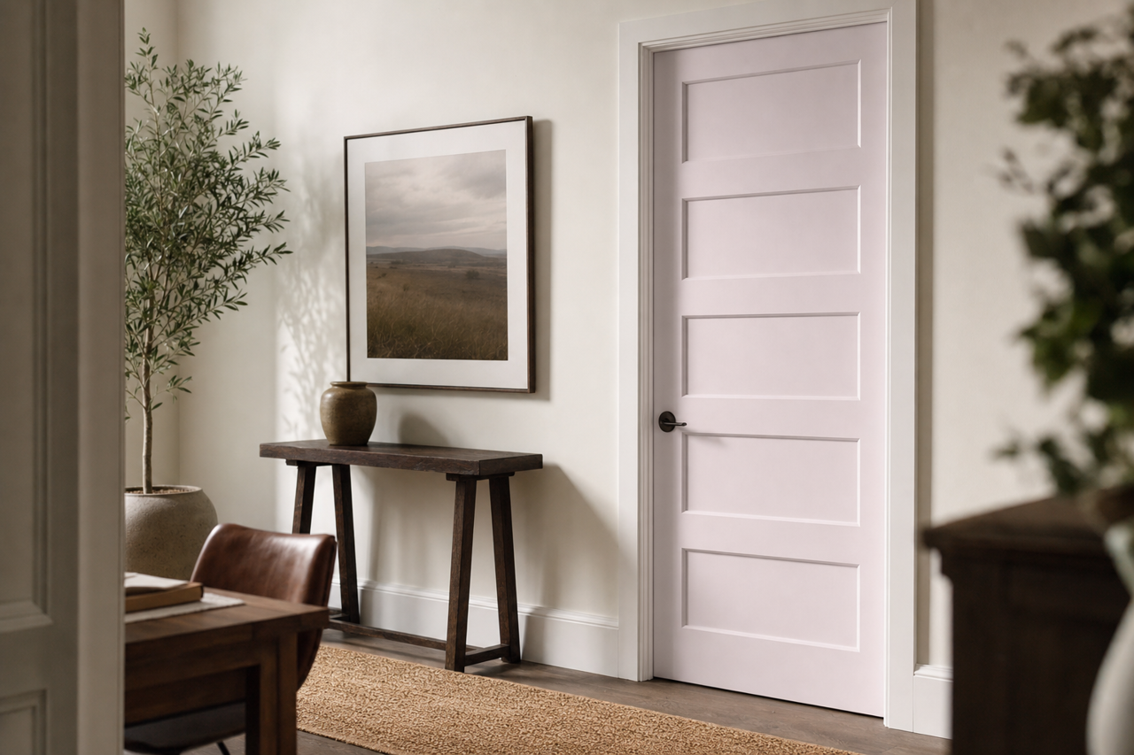 Cool Violet by Valspar on interior-doors