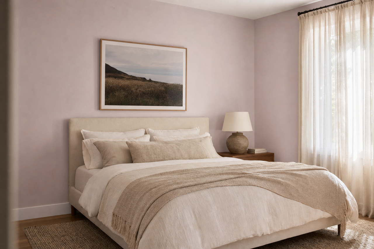 Cool Violet by Valspar on interiors