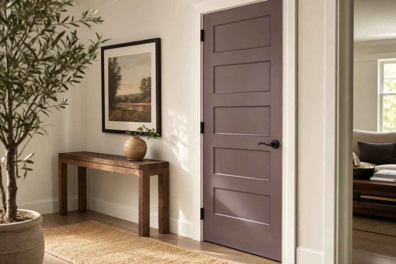 Sweet Currant by Valspar on interior-doors