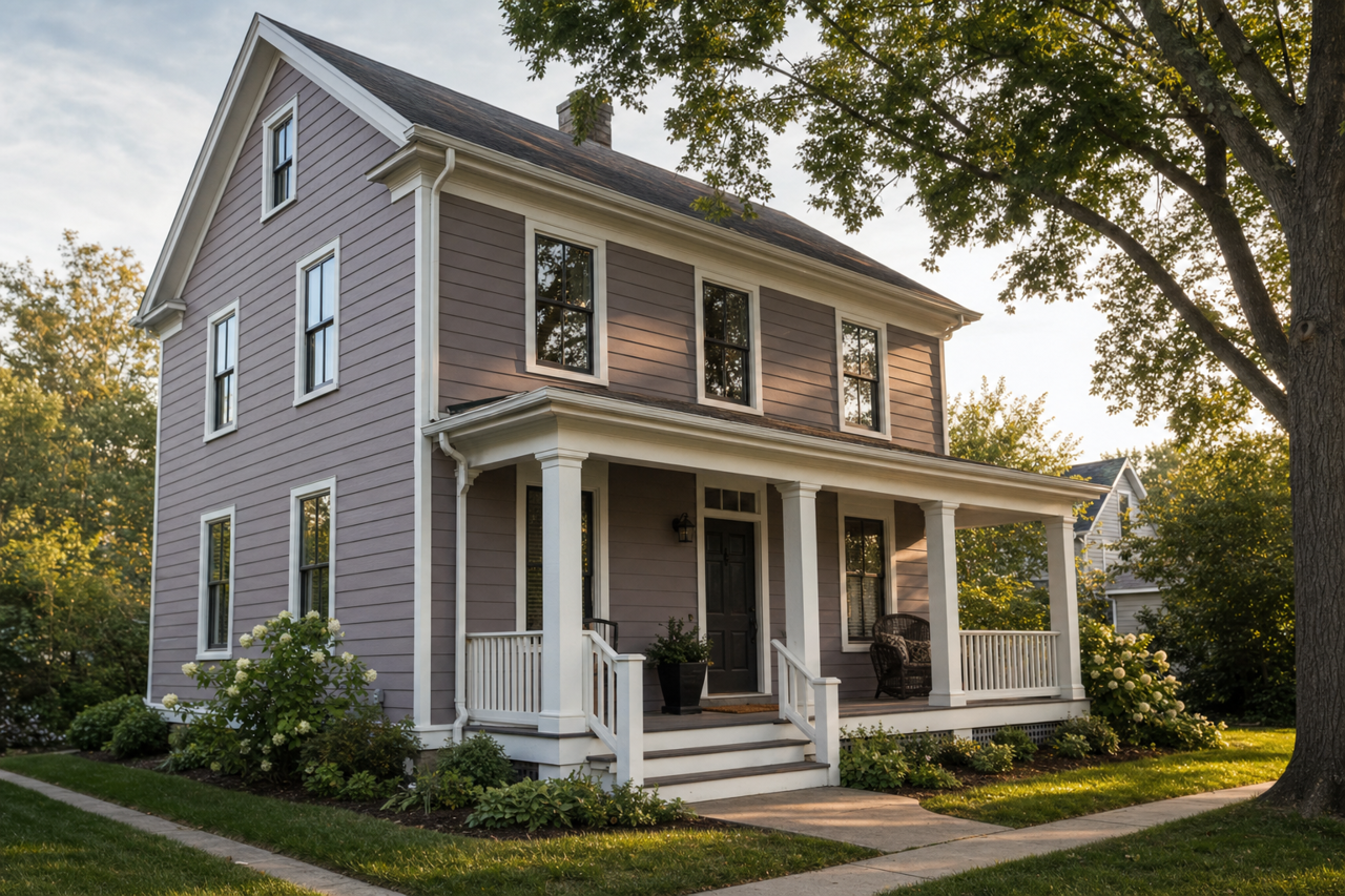 Simple Plum by Valspar on exterior