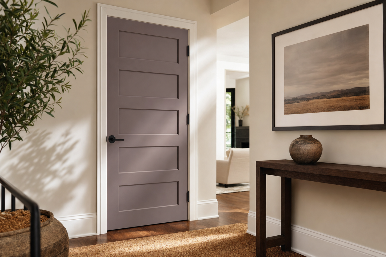 Simple Plum by Valspar on interior-doors