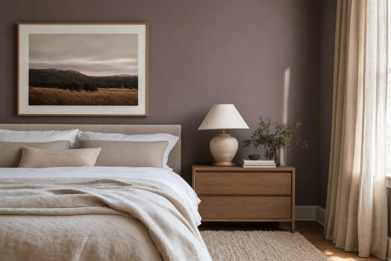 Simple Plum by Valspar on interiors