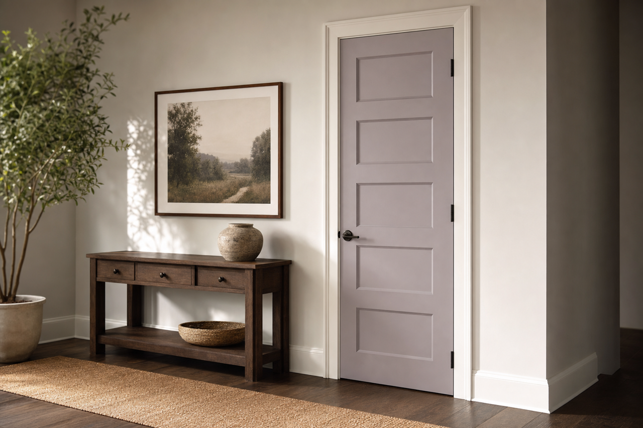 Sweet Shadows by Valspar on interior-doors