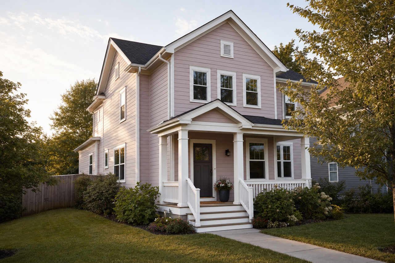 Twilight Mauve by Valspar on exterior