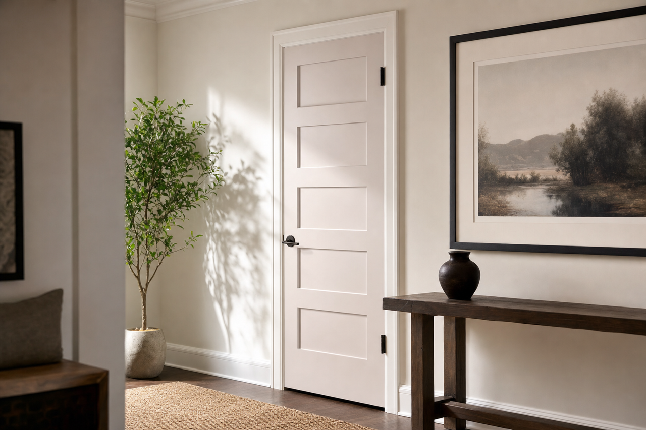 Frosted Clover by Valspar on interior-doors