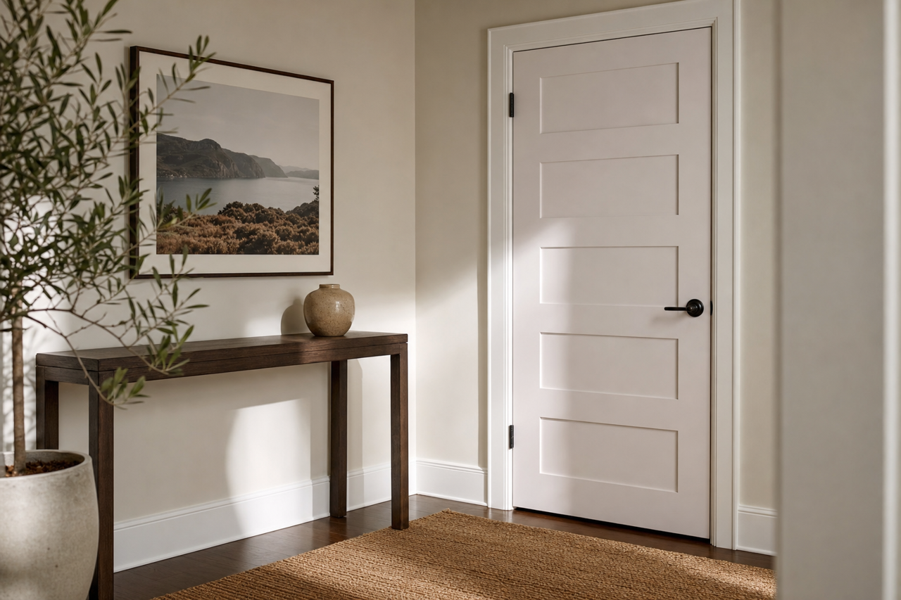 Fainting Violet by Valspar on interior-doors