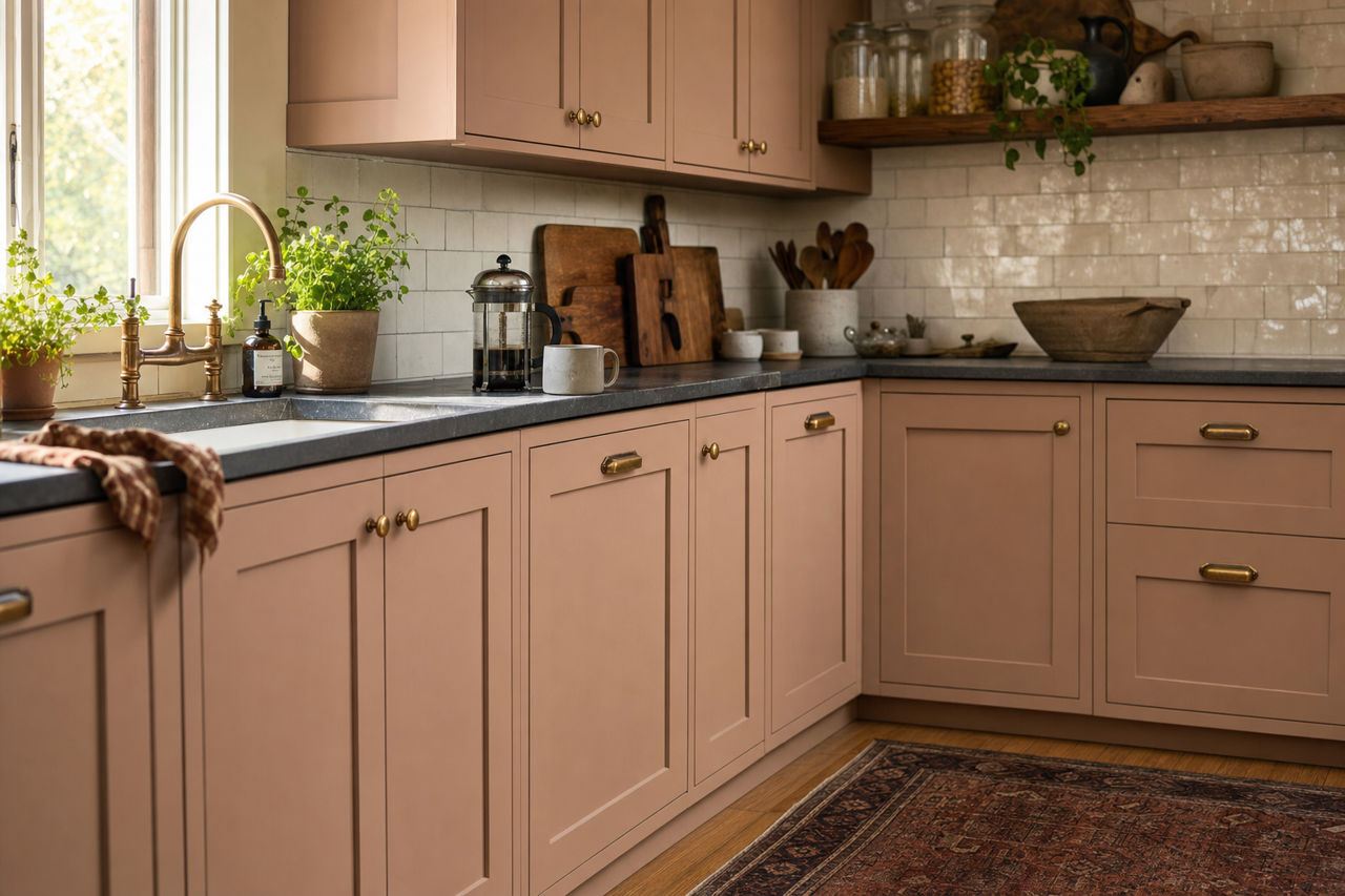 Wool Coat by Valspar on cabinets